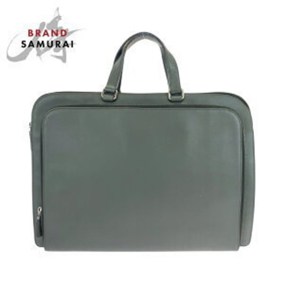 Prada Leather Saffiano Gray Business Handbag Triangle Bag - Picture 1 of 9